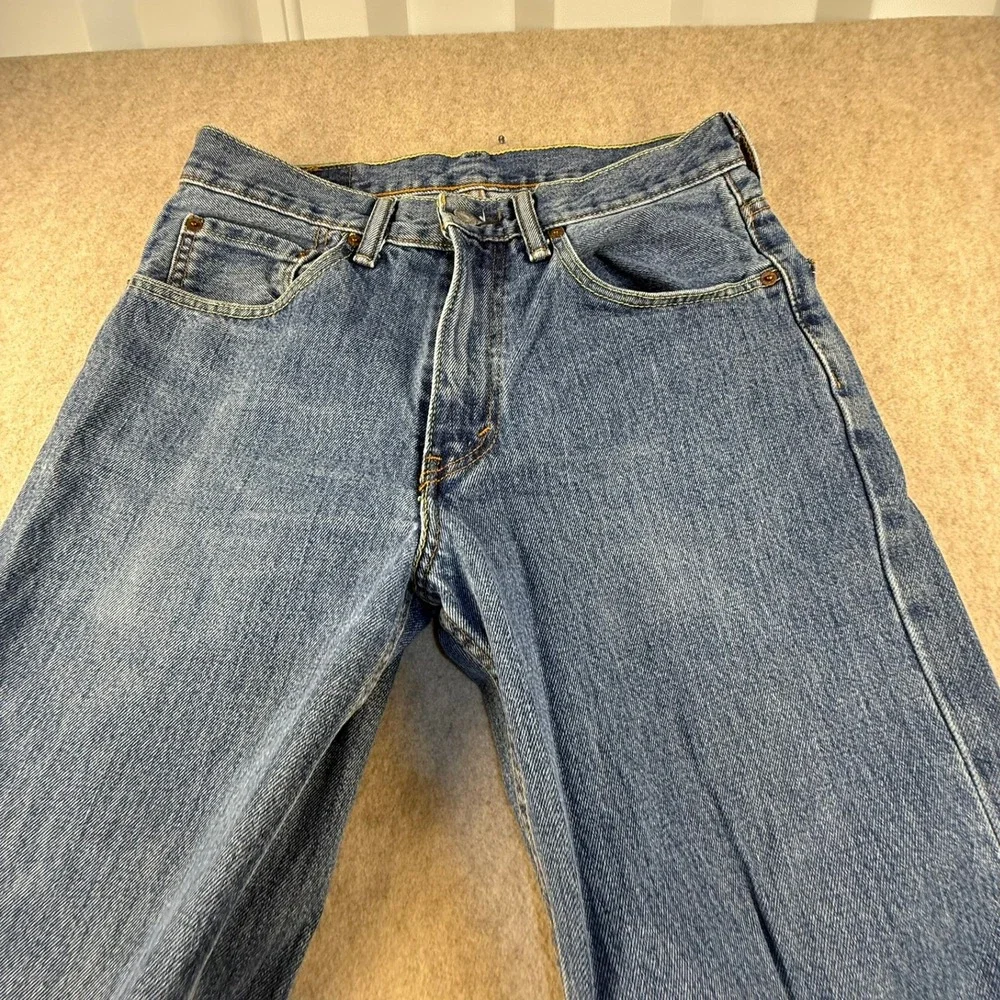 Levis 550 Relaxed Fit Jeans Mens W31 L34 Blue Denim Medium Wash Tapered Leg